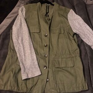 Olive green anorak jacket